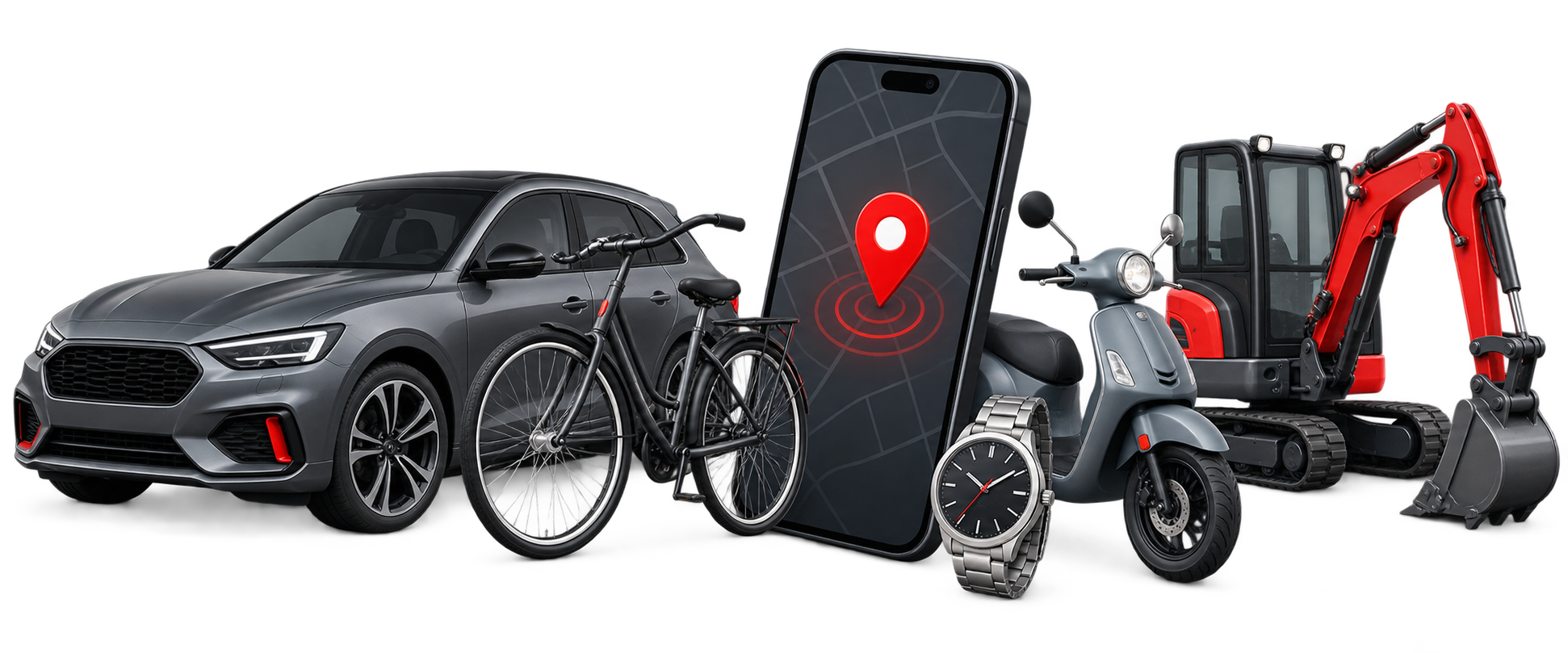 Telefoon met een DiefstalAlarm-melding voor een fiets en auto