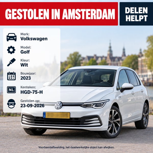Gestolen Auto Volkswageen HGD-75-H