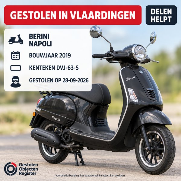 Gestolen Scooter BERINI DVJ-63-S