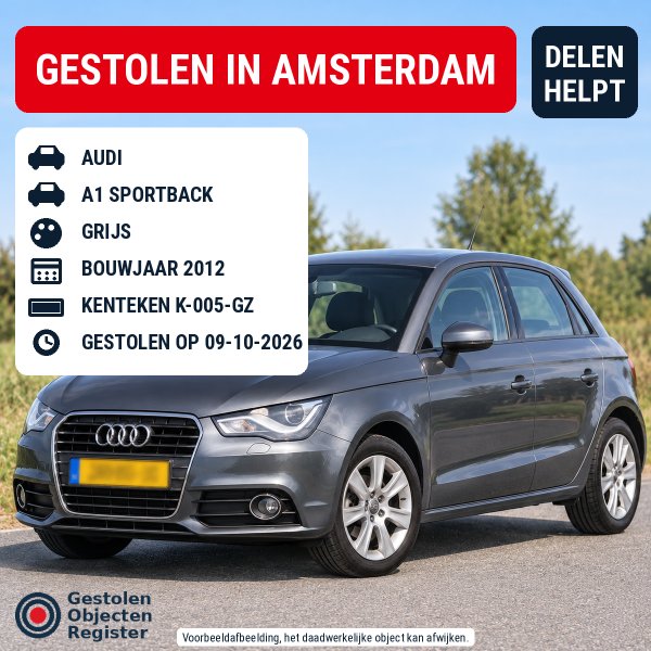 Gestolen Auto AUDI K-005-GZ