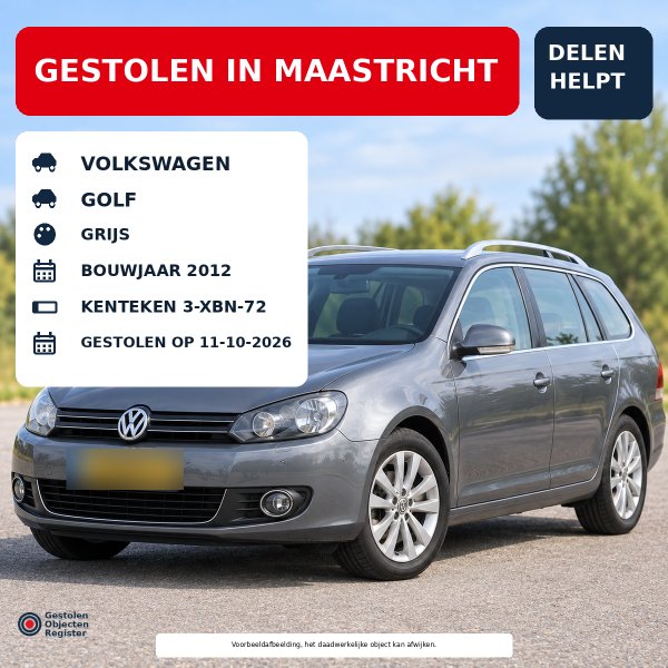 Gestolen Auto VOLKSWAGEN 3-XBN-72