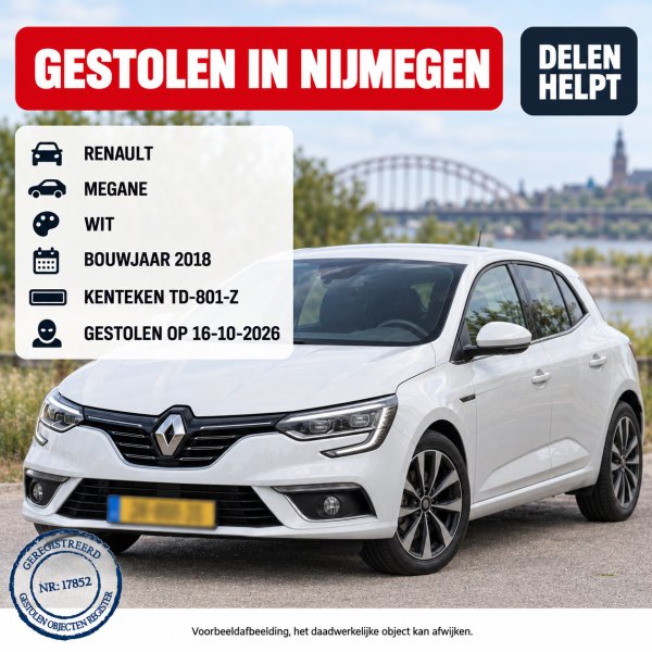 Gestolen Auto RENAULT TD-801-Z
