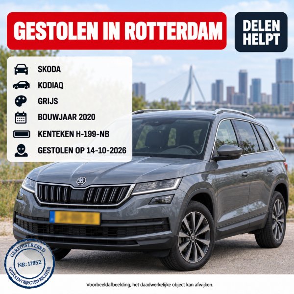 Gestolen Auto SKODA H-199-NB