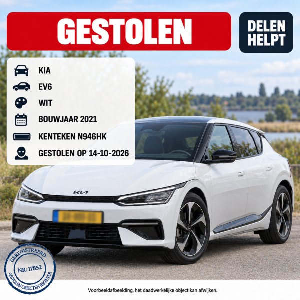 Gestolen Auto KIA N946HK