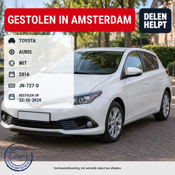 Gestolen Auto TOYOTA JN-727-D