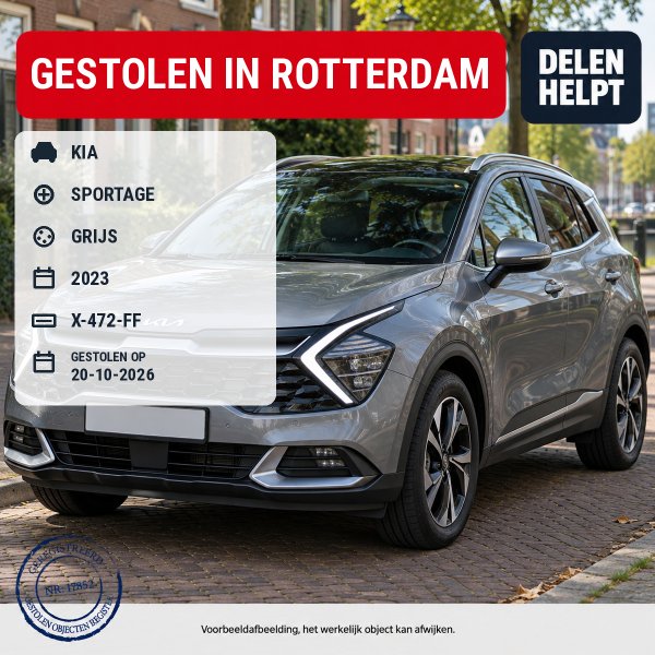 Gestolen Auto KIA X-472-FF