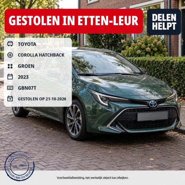Gestolen Auto TOYOTA GBN07T